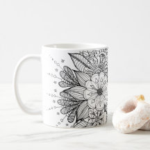 Doodle Art Design nº 1 na caneca de café