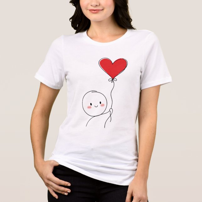 Doodle de Amor Fofo Minimalista (Frente)