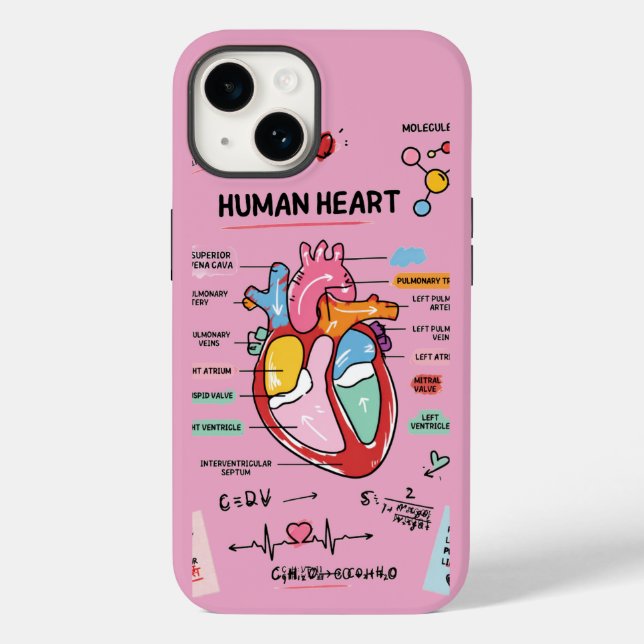 Doodle de Anatomia do Coração Humano para Estudant (Verso)