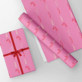 Doodle floral vermelho e marfim em rosa