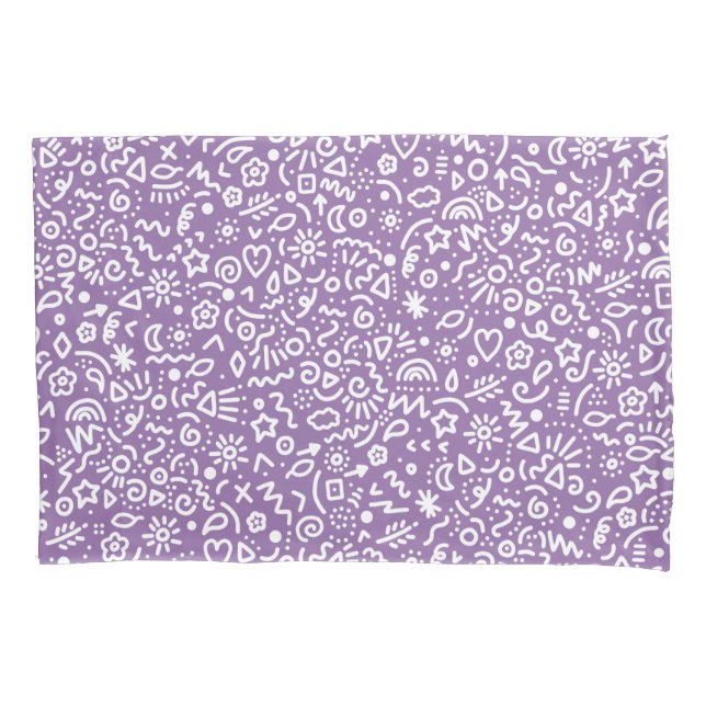 Doodles! Amethyst Orchid Purple Pillowcase (Frente)