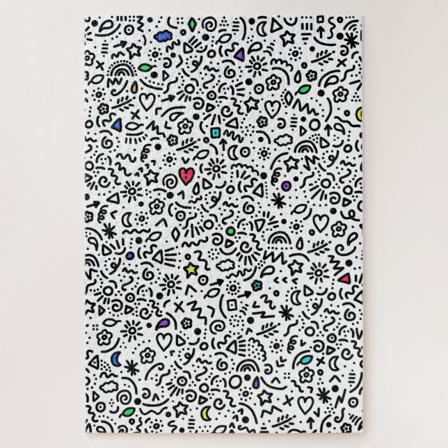 Doodles! Pop de cor! Quebra-cabeça desafiador (Vertical)