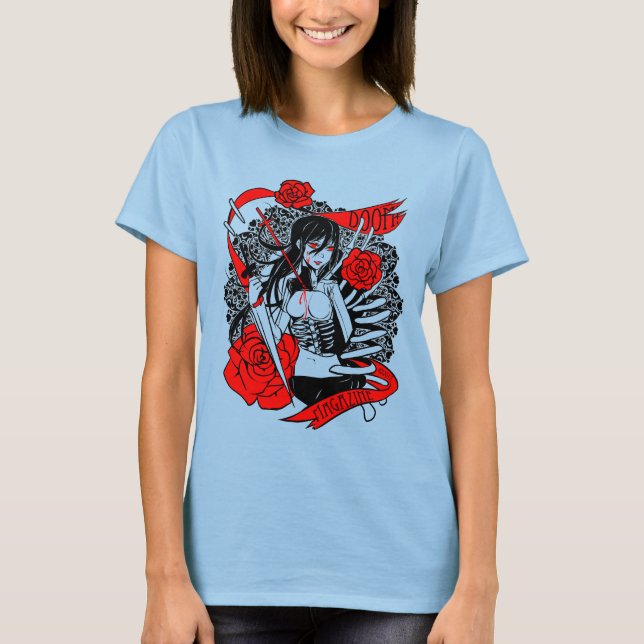 DOOM! Camiseta Burnout da Revista "Rosas" (Frente)