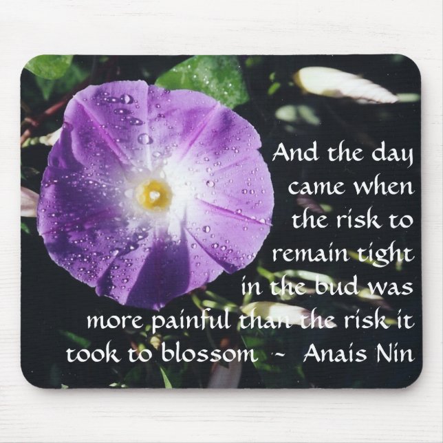 Dor e risco - Anais Nin - mousepad (Frente)