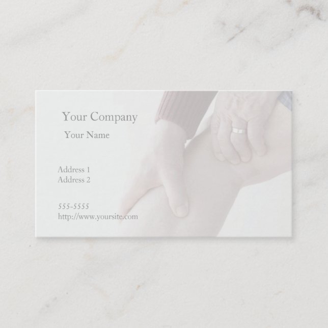 dor na parte de trás do cartão de visita do pé (Frente)