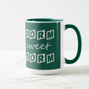 "Dorm Sweet Dorm", canecas de monograma personaliz