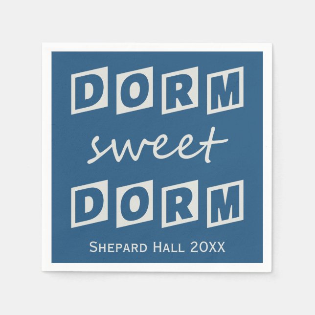 "Dorm Sweet Dorm" - guardanapos de papel personali (Frente)