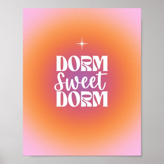 Dorm Sweet Dorm Sunset Gradient Aura Poster (Frente)