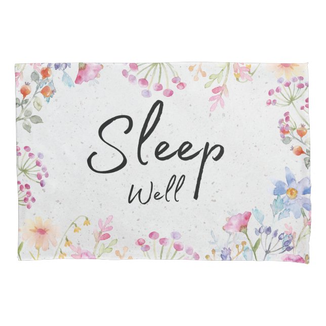 Dorme bem Bonito jardim floral com um roteiro fofo (Frente)