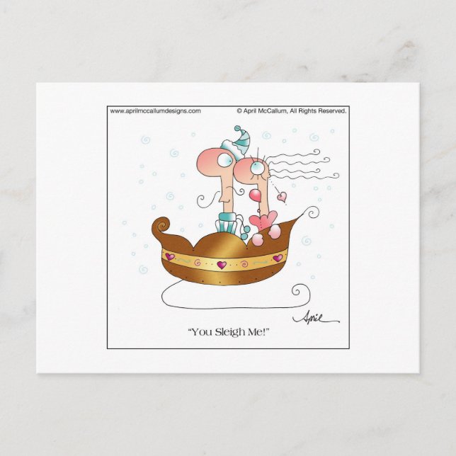 DORME! Cartão postal de April McCallum (Frente)