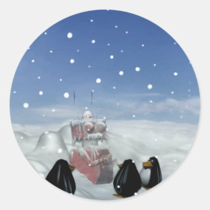 Dormindo com o adesivo dos pinguins