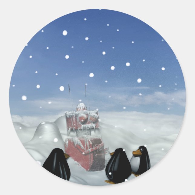 Dormindo com o adesivo dos pinguins (Frente)