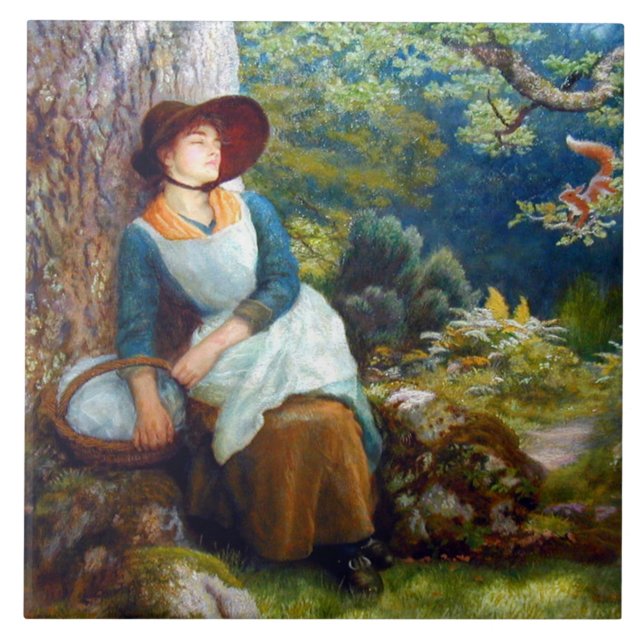 Dormindo na floresta (por Arthur Hughes) (Frente)