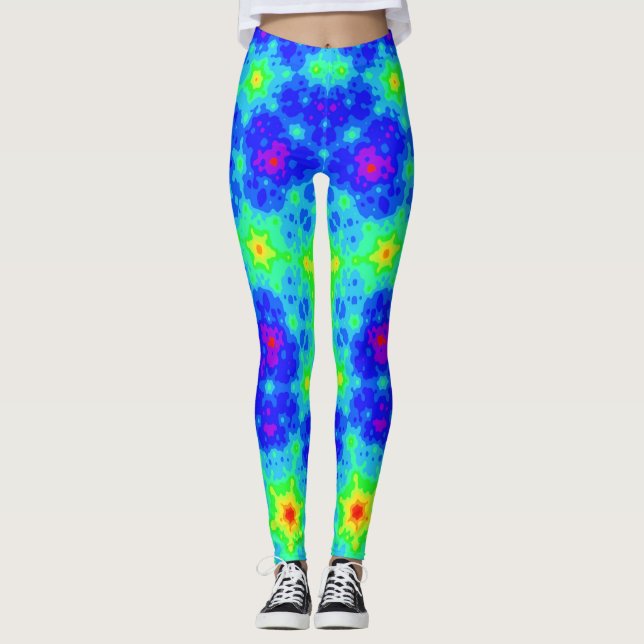 DORMIR DOCE ~ 3D ~ Leggings multicoloridas (Frente)