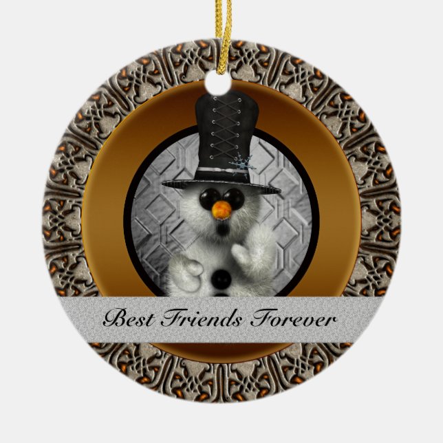 Dos melhores amigos enfeites de natal do boneco de (Frente)