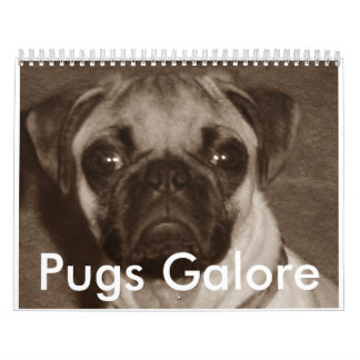 Dos Pugs calendário abundante
