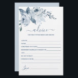 Dosagem Blue Floral Advice para o Cartão de Noiva<br><div class="desc">Dusty Blue Floral para o cartão da noiva</div>