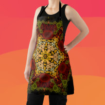 Dot Mandala Flor Amarelo Vermelho e Preto