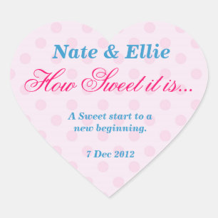 Dotty do rosa e o branco como doce é etiqueta