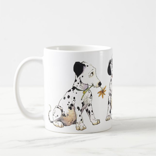 "Dotty sobre você!" Caneca dos Dalmatians (Esquerda)