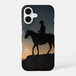 Double Exposure Phone Case - Lone Rider Starry Sky
