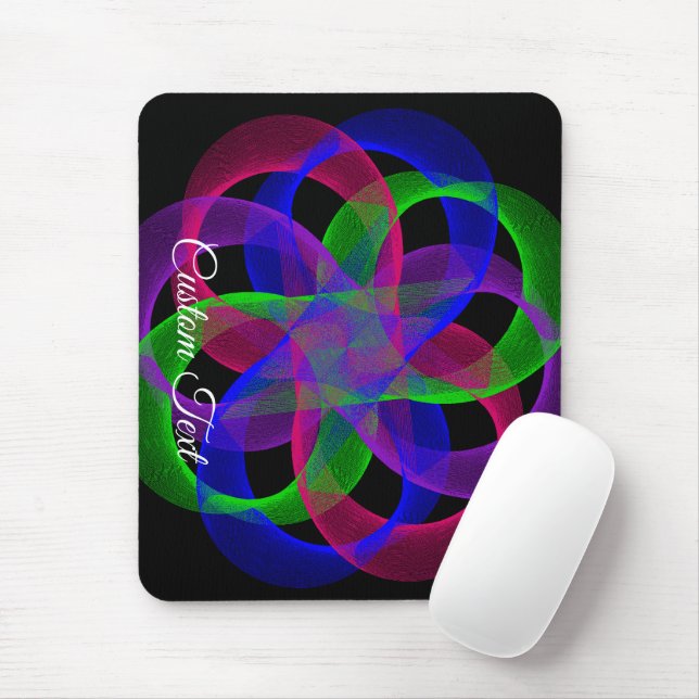 Double Loop Mesh Geometric Mouse Pad (Com mouse)