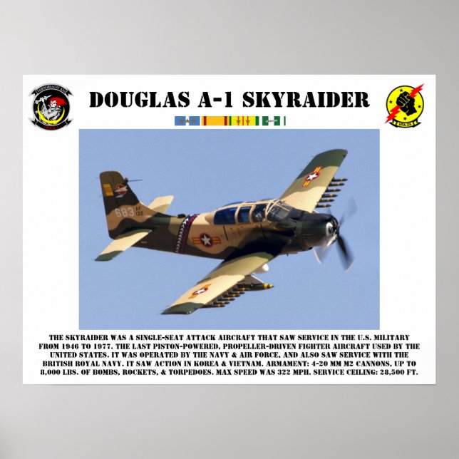 Douglas A-1 Skyraider Poster (Frente)