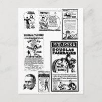 Douglas Fairbanks Anúncios de filmes silenciosos