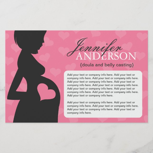 Doula, Parteira, Belly Casting Flyer (Frente)