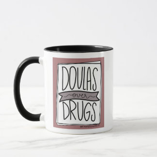 Doulas sobre a caneca das drogas