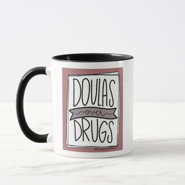 Doulas sobre a caneca das drogas (Esquerda)