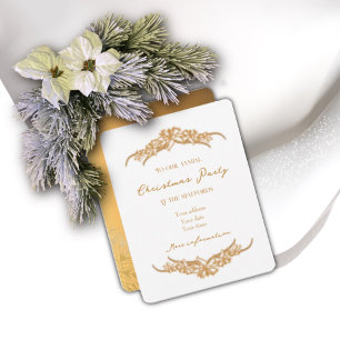 Dourada alegria ao cartão de Natal da Poinsettia M