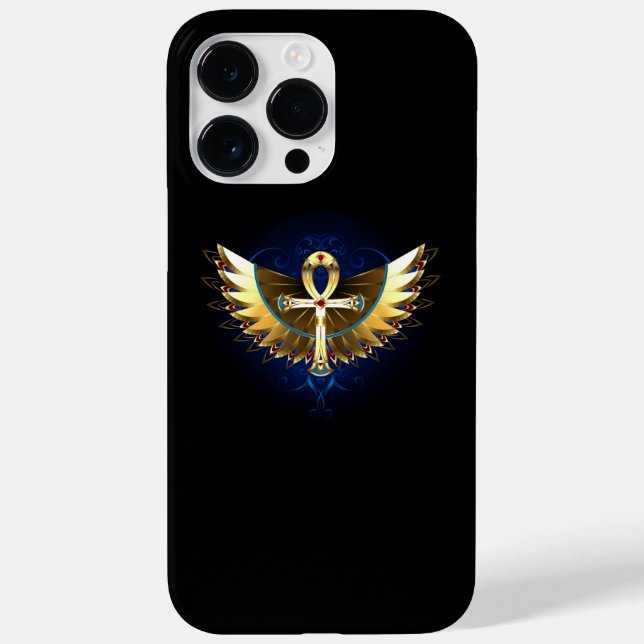 Dourada Ankh com Asas (Verso)