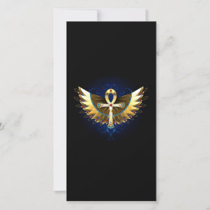 Dourada Ankh com Asas