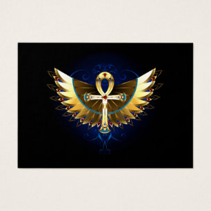 Dourada Ankh com Asas