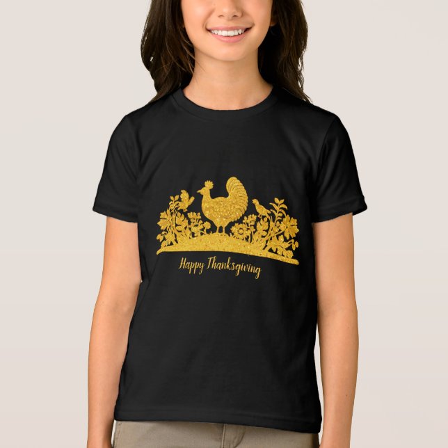 Dourada Camisa Floral Turca (Frente)