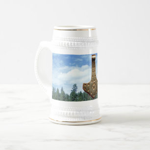 Dourada caneca de cerveja Thor Hammer