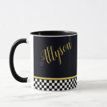 Dourada caneca personalizada de glamour