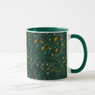 Dourada caneca verde esboçada