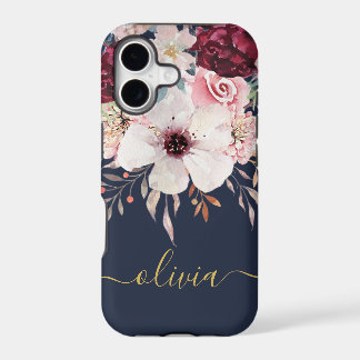 Dourada capas de iphone Floral Rosa Blush