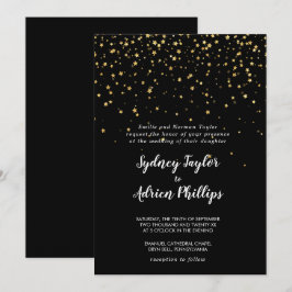 Dourada Confetti | Convite para Casamento Formal P
