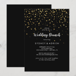 Dourada Confetti | Convite para Casamento Negro Br