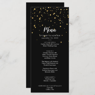 Dourada Confetti   Menu Janto Casamento Negro