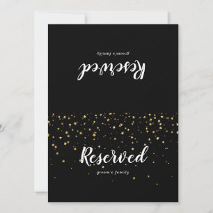 Dourada Confetti   Sinal Reservado para Casamento 