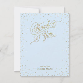 Dourada Confetti Stars Cartões de agradecimentos A