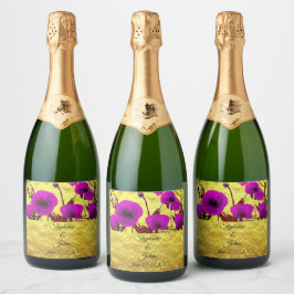 Dourada cor d'água roxa Floral Legal