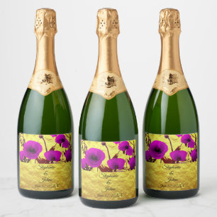 Dourada cor d'água roxa Floral Legal