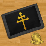 Dourada Cruz de Lorena em Preto/Cristão<br><div class="desc">Wallet: Dourada Cruz da Lorena a preto</div>