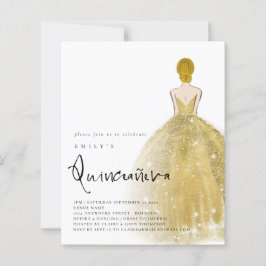 Dourada do orçamento, garota loira, QR Quinceañera