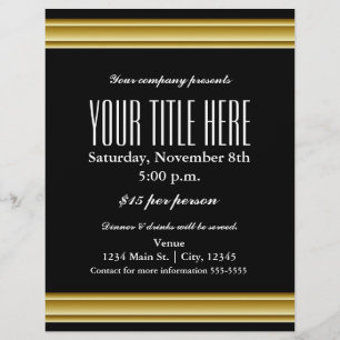 Dourada Elegância - Folheto de Eventos do Glamor P